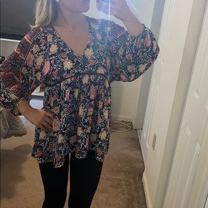 Cute Boho long sleeve tunic
